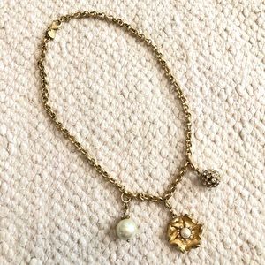 2/$5 SALE Gold Pearl Flower Pendant Necklace